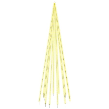 vidaXL LED-Weihnachtsbaum für Fahnenmast Warmweiß 732 LEDs 500 cm