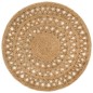 vidaXL Teppich Jute Handgeflochten 90 cm Rund vidaXL Teppich Jute Handgeflochten 90 cm Rund