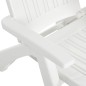 vidaXL Sonnenliege Klappbar Polypropylen Weiß vidaXL Sonnenliege Klappbar Polypropylen Weiß