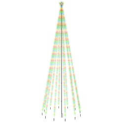 vidaXL Weihnachtsbaum mit Erdnägeln Mehrfarbig 732 LEDs 500 cm