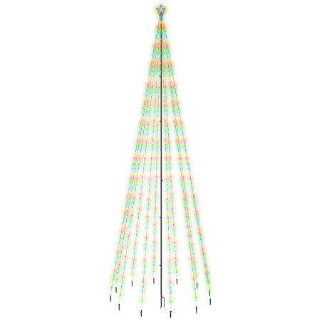 vidaXL Weihnachtsbaum mit Erdnägeln Mehrfarbig 732 LEDs 500 cm
