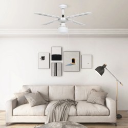 vidaXL Deckenventilator mit Lampe 106 cm Weiß