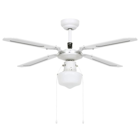 vidaXL Deckenventilator mit Lampe 106 cm Weiß