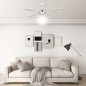 vidaXL Deckenventilator mit Lampe 106 cm Weiß vidaXL Deckenventilator mit Lampe 106 cm Weiß