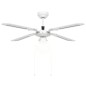 vidaXL Deckenventilator mit Lampe 106 cm Weiß vidaXL Deckenventilator mit Lampe 106 cm Weiß