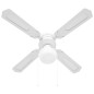 vidaXL Deckenventilator mit Lampe 106 cm Weiß vidaXL Deckenventilator mit Lampe 106 cm Weiß