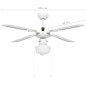 vidaXL Deckenventilator mit Lampe 106 cm Weiß vidaXL Deckenventilator mit Lampe 106 cm Weiß