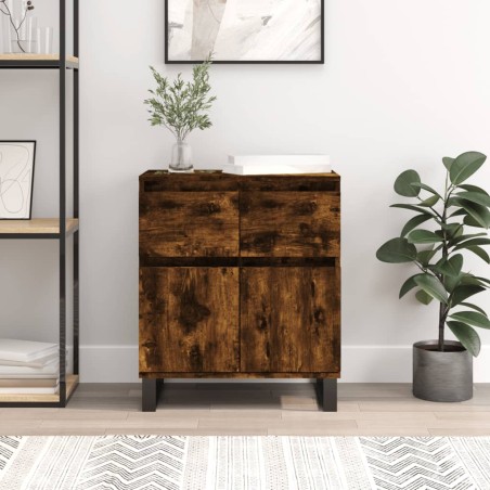 vidaXL Sideboard Räuchereiche 60x35x70 cm Holzwerkstoff