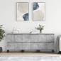 Sideboards 3 Stk. Betongrau Holzwerkstoff Sideboards 3 Stk. Betongrau Holzwerkstoff
