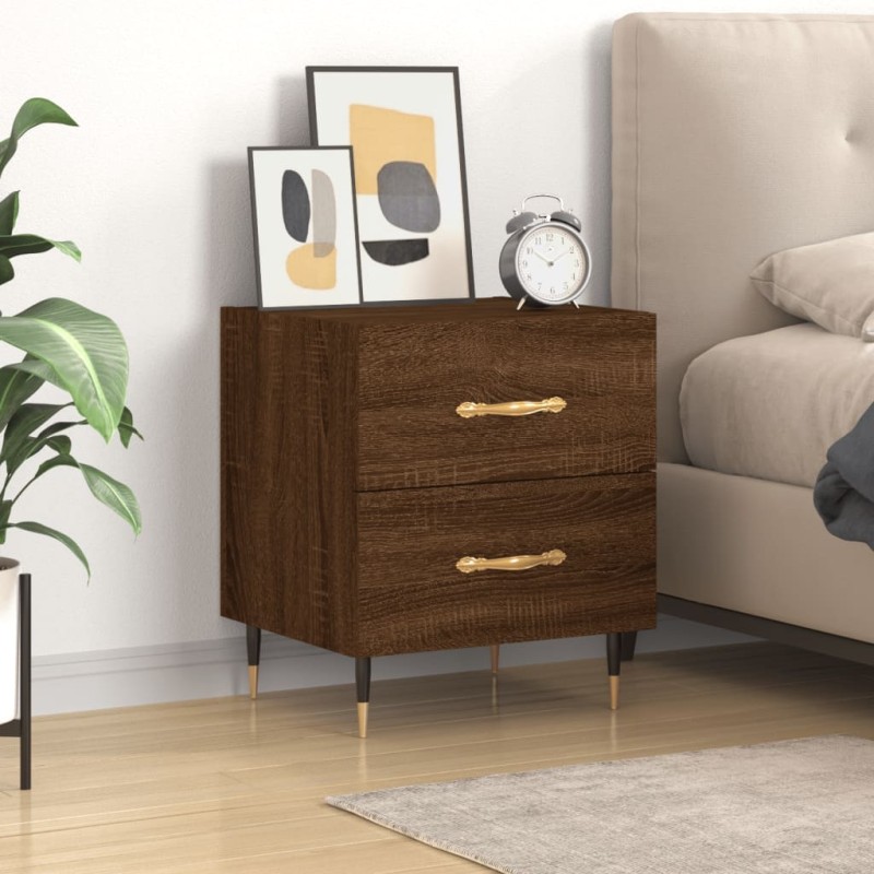 vidaXL Nachttisch Braune Eiche 40x35x47,5 cm Holzwerkstoff vidaXL Nachttisch Braune Eiche 40x35x47,5 cm Holzwerkstoff
