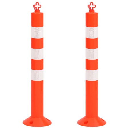 vidaXL Absperrpfosten 2 Stk. mit Kette 75 cm PE
