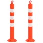 vidaXL Absperrpfosten 2 Stk. mit Kette 75 cm PE vidaXL Absperrpfosten 2 Stk. mit Kette 75 cm PE
