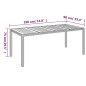 vidaXL Gartentisch mit Holzplatte Grau 190x90x75 cm Poly Rattan vidaXL Gartentisch mit Holzplatte Grau 190x90x75 cm Poly Rattan