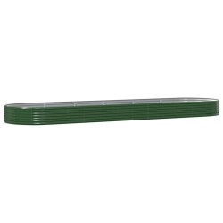 vidaXL Hochbeet Pulverbeschichteter Stahl 523x140x36 cm Grün