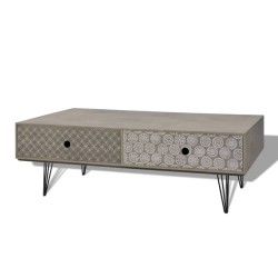vidaXL Couchtisch 100x60x35 cm grau