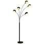 vidaXL Stehlampe 200 cm 5 x E14 Schwarz und Golden vidaXL Stehlampe 200 cm 5 x E14 Schwarz und Golden