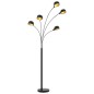 vidaXL Stehlampe 200 cm 5 x E14 Schwarz und Golden vidaXL Stehlampe 200 cm 5 x E14 Schwarz und Golden
