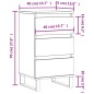 vidaXL Sideboard Grau Sonoma 40x35x70 cm Holzwerkstoff vidaXL Sideboard Grau Sonoma 40x35x70 cm Holzwerkstoff
