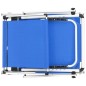 vidaXL Klappbare Sonnenliegen mit Dach 2 Stk. Aluminium Textilene Blau vidaXL Klappbare Sonnenliegen mit Dach 2 Stk. Aluminium Textilene Blau