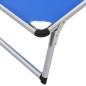 vidaXL Klappbare Sonnenliegen mit Dach 2 Stk. Aluminium Textilene Blau vidaXL Klappbare Sonnenliegen mit Dach 2 Stk. Aluminium Textilene Blau