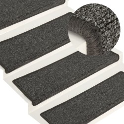 vidaXL Stufenmatten 15 Stk. 65x21x4 cm Grau und Schwarz