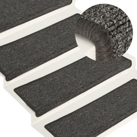 vidaXL Stufenmatten 15 Stk. 65x21x4 cm Grau und Schwarz
