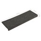 vidaXL Stufenmatten 15 Stk. 65x21x4 cm Grau und Schwarz vidaXL Stufenmatten 15 Stk. 65x21x4 cm Grau und Schwarz