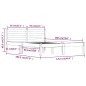 vidaXL Massivholzbett Kiefer 120x190 cm Grau vidaXL Massivholzbett Kiefer 120x190 cm Grau