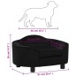 vidaXL Hundesofa Schwarz 67x47x36 cm Plüsch vidaXL Hundesofa Schwarz 67x47x36 cm Plüsch