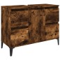 vidaXL Waschbeckenunterschrank Räuchereiche 80x33x60 cm Holzwerkstoff vidaXL Waschbeckenunterschrank Räuchereiche 80x33x60 cm Holzwerkstoff