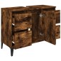 vidaXL Waschbeckenunterschrank Räuchereiche 80x33x60 cm Holzwerkstoff vidaXL Waschbeckenunterschrank Räuchereiche 80x33x60 cm Holzwerkstoff