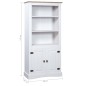 vidaXL Buffetschrank Mexiko-Stil Kiefernholz Weiß 80x40x170 cm vidaXL Buffetschrank Mexiko-Stil Kiefernholz Weiß 80x40x170 cm
