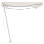 vidaXL Gelenkarmmarkise mit Pfosten 500x350 cm Creme vidaXL Gelenkarmmarkise mit Pfosten 500x350 cm Creme