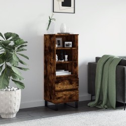 vidaXL Highboard Räuchereiche 40x36x110 cm Holzwerkstoff