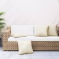 Zierkissen 4 Stk. Creme 50x50 cm Stoff Zierkissen 4 Stk. Creme 50x50 cm Stoff