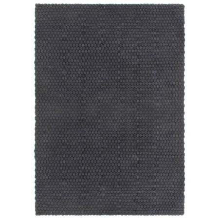 vidaXL Teppich Rechteckig Anthrazit 120x180 cm Baumwolle