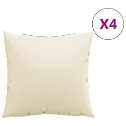 Zierkissen 4 Stk. Creme 50x50 cm Stoff