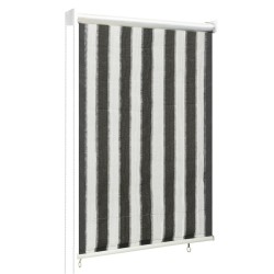 vidaXL Außenrollo 60x140 cm Anthrazit und Weiß Gestreift