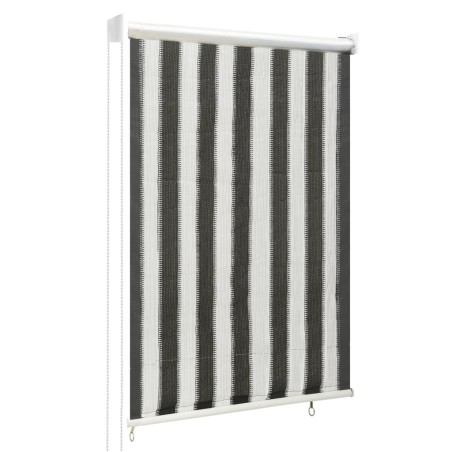vidaXL Außenrollo 60x140 cm Anthrazit und Weiß Gestreift