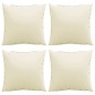 Zierkissen 4 Stk. Creme 50x50 cm Stoff Zierkissen 4 Stk. Creme 50x50 cm Stoff