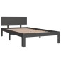 vidaXL Massivholzbett Grau Kiefer 100x200 cm vidaXL Massivholzbett Grau Kiefer 100x200 cm