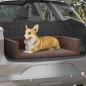 vidaXL Kofferraum-Hundebett Braun 110x70 cm Leinenoptik vidaXL Kofferraum-Hundebett Braun 110x70 cm Leinenoptik