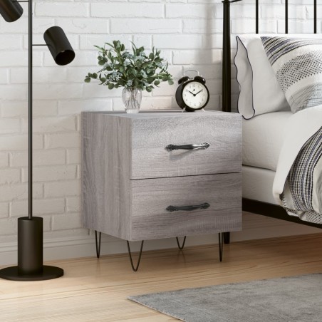 vidaXL Nachttisch Grau Sonoma 40x35x47,5 cm Holzwerkstoff