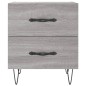 vidaXL Nachttisch Grau Sonoma 40x35x47,5 cm Holzwerkstoff vidaXL Nachttisch Grau Sonoma 40x35x47,5 cm Holzwerkstoff