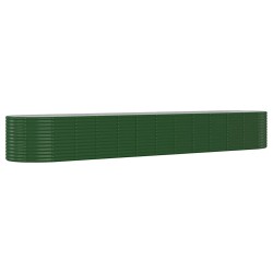 vidaXL Hochbeet Pulverbeschichteter Stahl 507x100x68 cm Grün