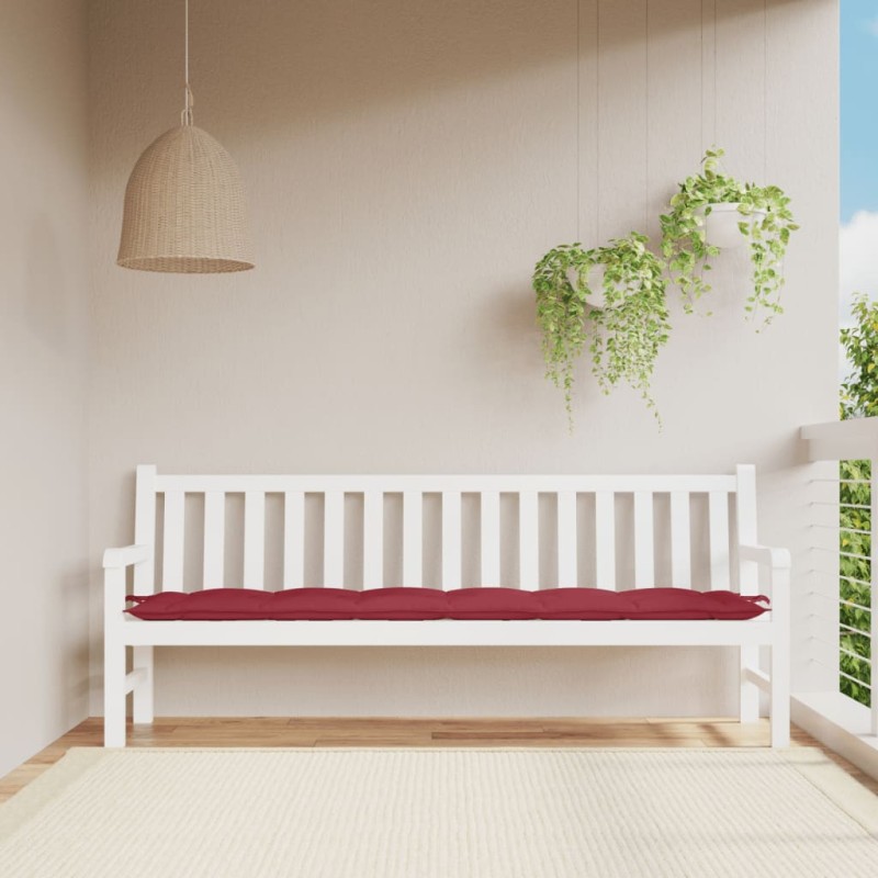 Gartenbank-Auflage Weinrot 200x50x7 cm Oxford-Gewebe Gartenbank-Auflage Weinrot 200x50x7 cm Oxford-Gewebe