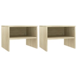 vidaXL Nachttische 2 Stk. Sonoma-Eiche 40x30x30 cm Holzwerkstoff