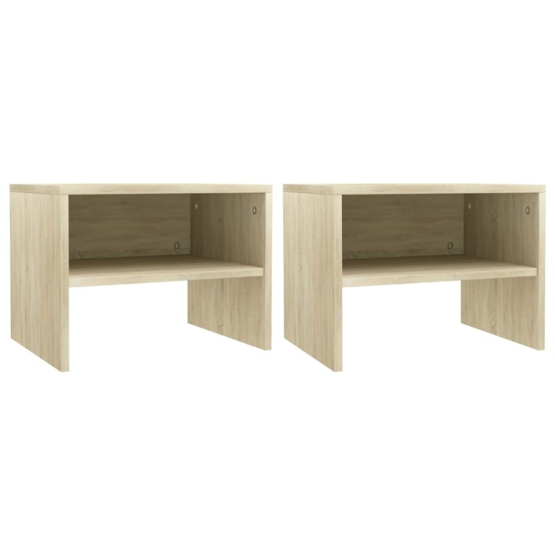 vidaXL Nachttische 2 Stk. Sonoma-Eiche 40x30x30 cm Holzwerkstoff vidaXL Nachttische 2 Stk. Sonoma-Eiche 40x30x30 cm Holzwerkstoff
