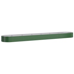 vidaXL Hochbeet Pulverbeschichteter Stahl 544x100x36 cm Grün