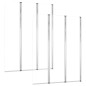 vidaXL Duschabtrennungen 2 Stk. 104x130 cm Hartglas Transparent vidaXL Duschabtrennungen 2 Stk. 104x130 cm Hartglas Transparent
